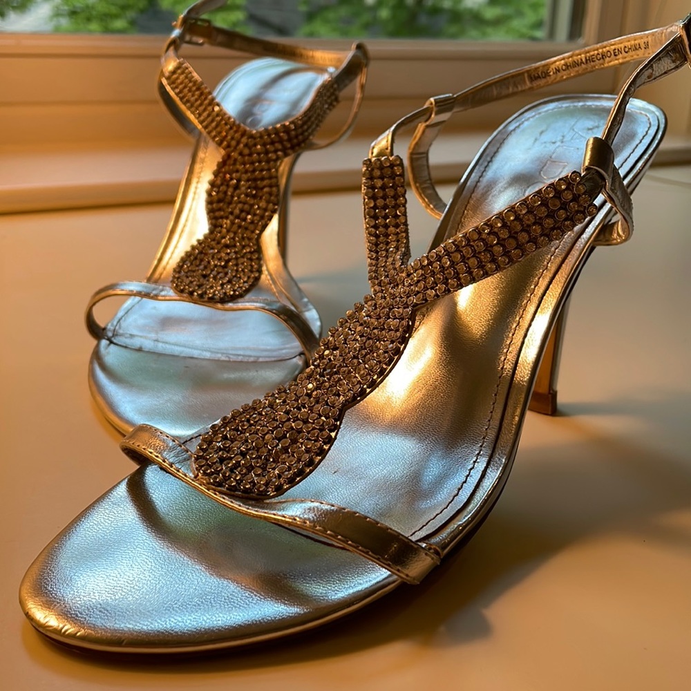 Aldo Sparkly Silver Stilettos
